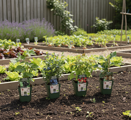 Biologische Fruitplanten: Framboos, Bosbes, Kiwi & Braam