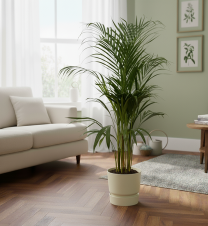 Combi deal - Areca palm + Elho Greenville Round - 110 cm