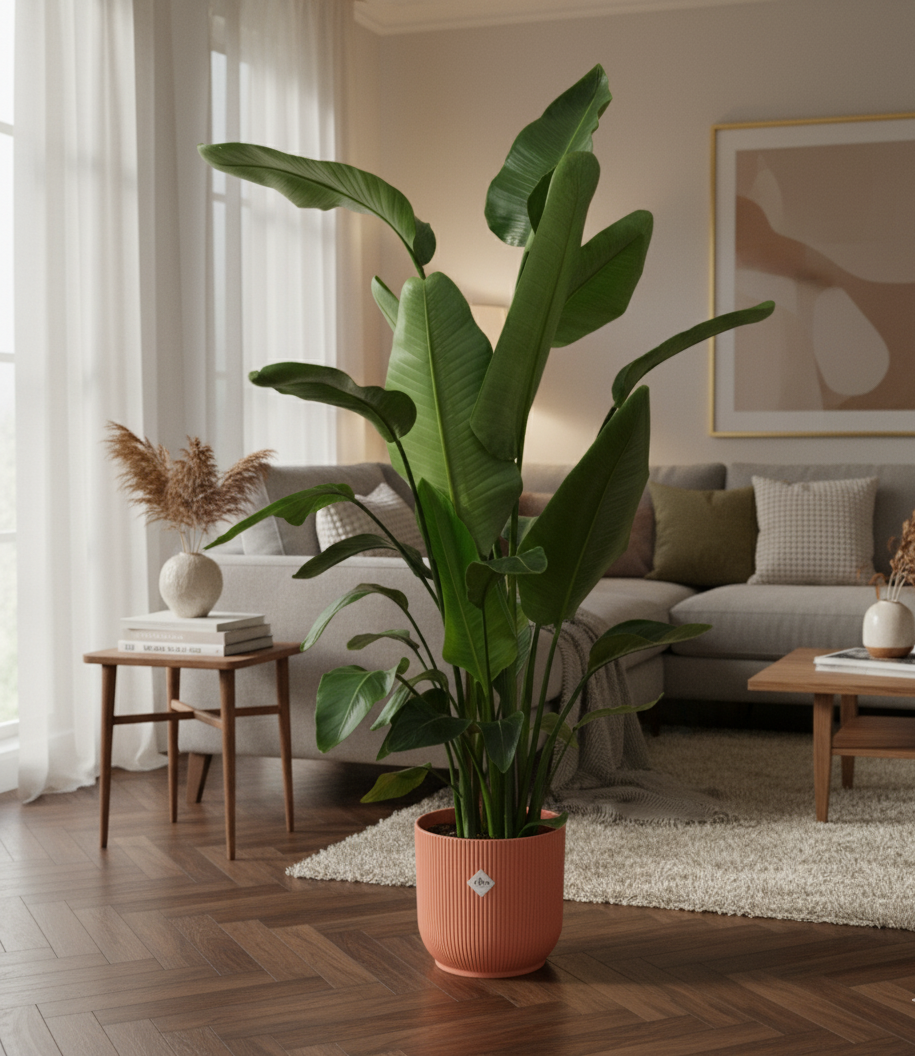 Combi deal - Strelitzia Nicolai + Elho Vibes Fold Round - 160 cm