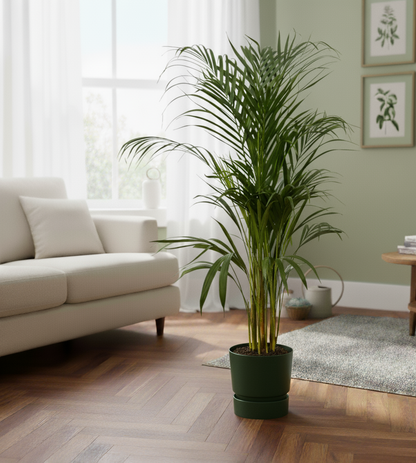 Combi deal - Areca palm + Elho Greenville Round - 110 cm