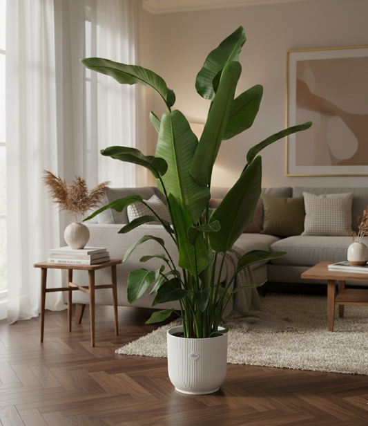 Combi deal - Strelitzia Nicolai + Elho Vibes Fold Round - 170 cm