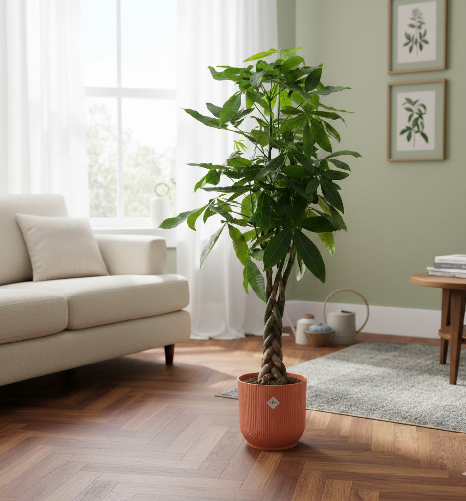 Combi deal - Pachira Aquatica + Elho Vibes Fold Round - 160 cm