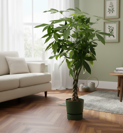 Combi deal - Pachira Aquatica + Elho Greenville Round - 160 cm