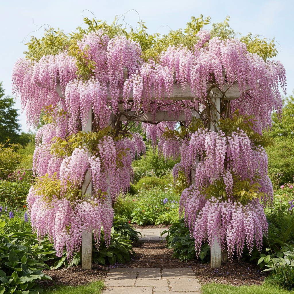 Wisteria floribunda Roze (2 stuks)