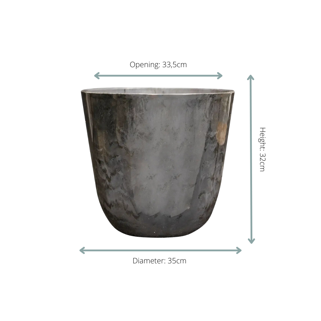 Pot Palermo marble grijs